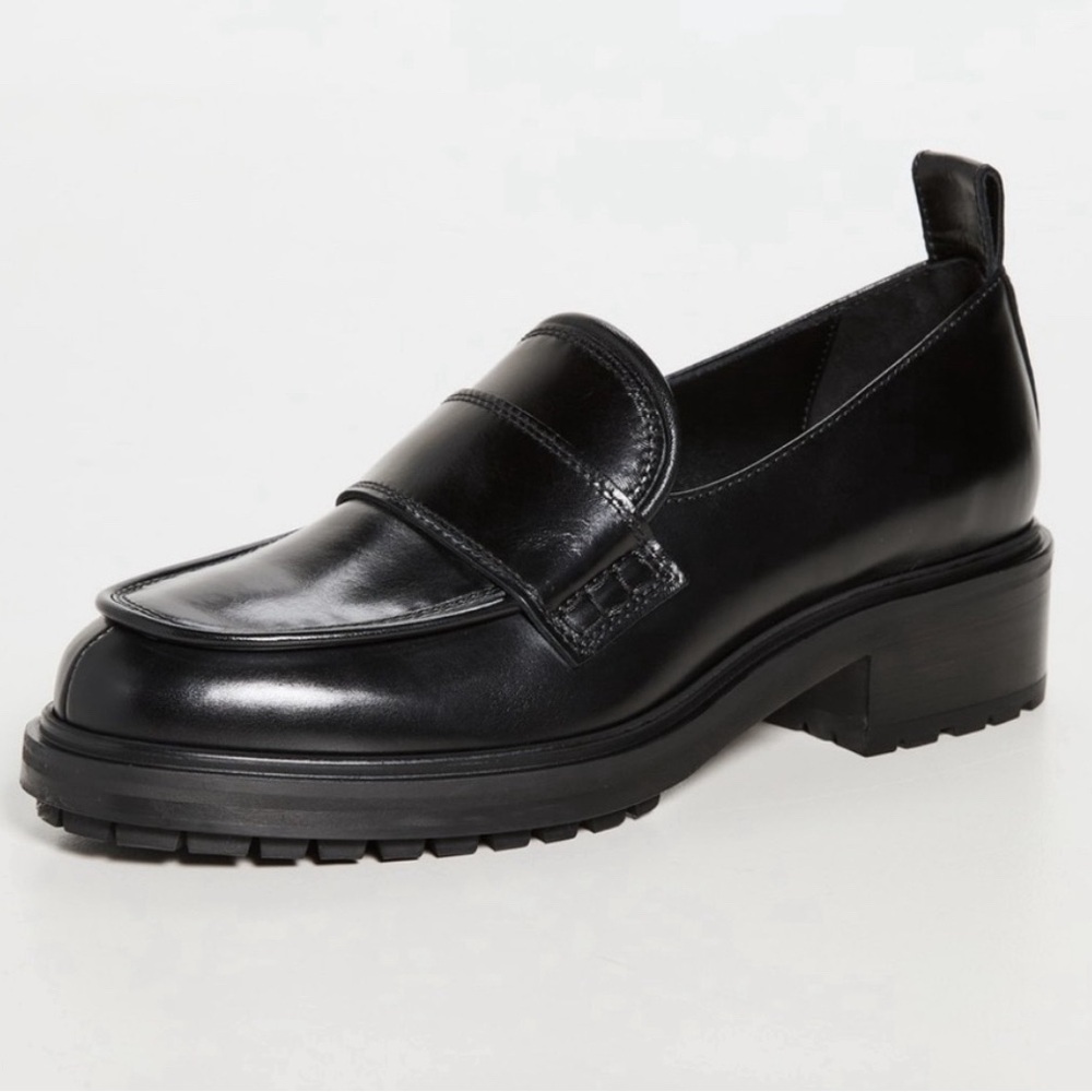 AEYDE Ruth Leather Loafers Size 37 Black
